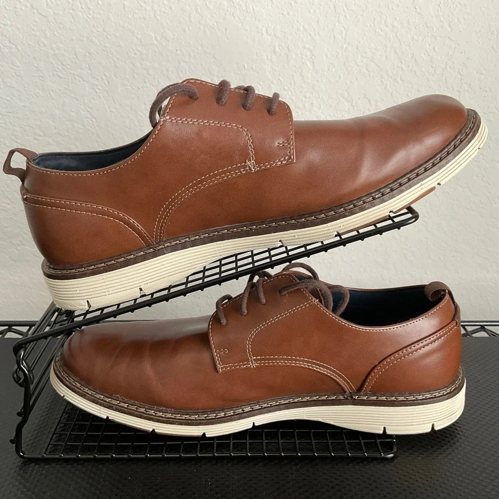 Dockers Easedale Brown Mens Oxford Shoes 10.5M 90-81502 Supreme Comfort Lace Up
